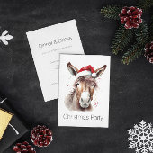 Westerse Ranch Kerst Dinner Feestviering Kaart