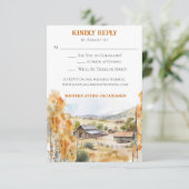 Westerse Ranch RSVP-kaart (Staand voorkant)