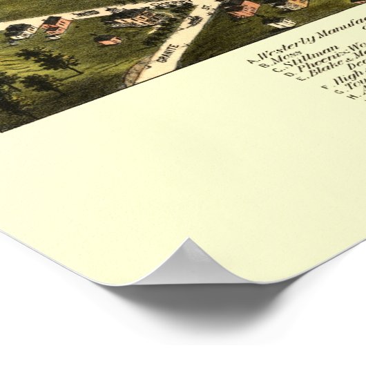 Westerse, RI Panorama Map - 1877 Poster (Hoek)