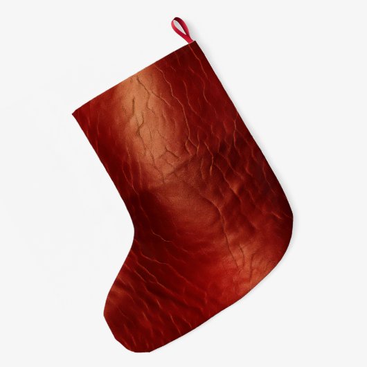 Westerse rode koeienhuid grote kerstsok (Achterkant (Hangend))