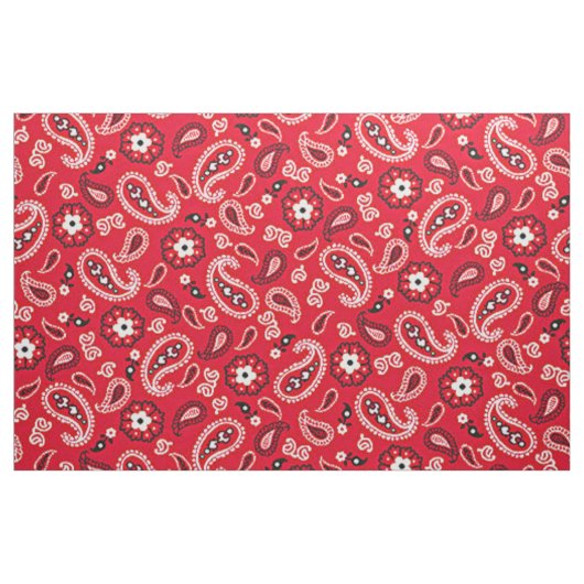 Westerse Rode Paisley Stof (Yard (91,4 cm))