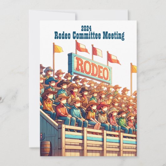 Westerse Rodeo Aangepast Kaart (Voorkant)