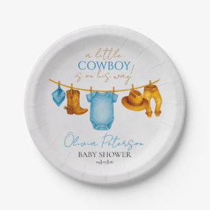 Westerse Rodeo Baby Shower Bordjes voor Jongens