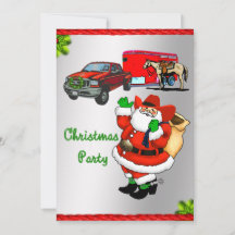 Westerse Rodeo Cowboy Truck Aanhangwagen Kerstman 