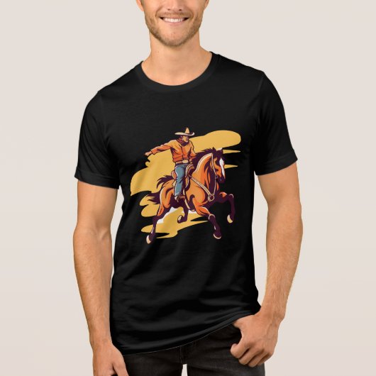 Westerse Rodeo Illustratie T-shirt (Voorkant)