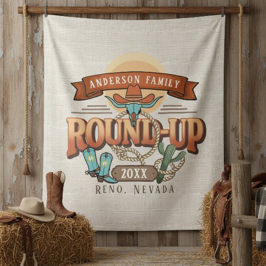 Westerse Round-Up Foto Achtergrond ID1318 Wandkleed