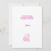 Westerse Roze Beste Vriendin Script Prettige Galen Kaart (Achterkant)