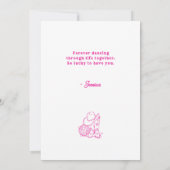 Westerse Roze Bff Script Fijne Galentine's Day Feestdagenkaart (Achterkant)