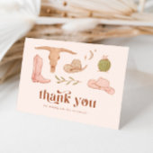 Westerse Roze Bruidsjonker Trouwdag Dankkaart Bedankkaart