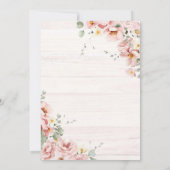 Westerse Roze Laarzen en Strik Bruiloftsborrel Kaart (Achterkant)