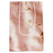 Westerse Roze Nep Koeienhuid Bruidsdouche Medium Cadeauzakje (Achterkant)