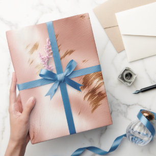 Westerse Roze Nep Koeienhuid Bruiloftsfeest Cadeaupapier