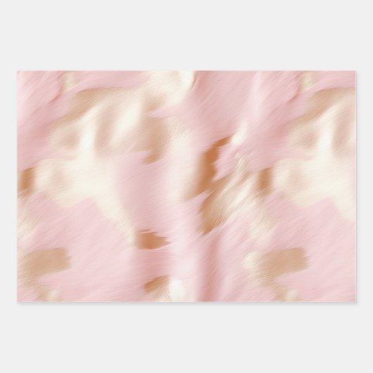 Westerse Roze Nep Koeienhuid Verjaardag Inpakpapier Vel (Voorkant 2)