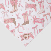 Westerse roze rodeo laarzen met strikken bruidsdou tissuepapier (Detail)