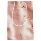 Westerse Roze Roze Nep Koeienhuid Bruidsdouche Medium Cadeauzakje (Voorkant)