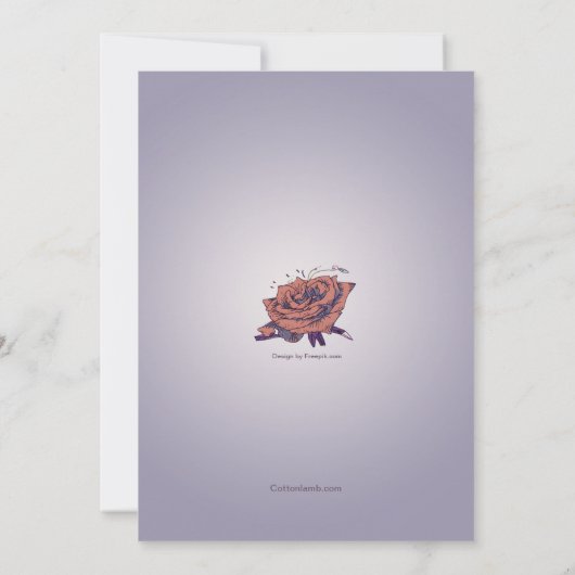 Westerse Rozen Uitnodiging (Achterkant)