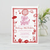 Westerse Rustieke 30e, 40e Cowgirl Verjaardag  Kaart (Staand voorkant)