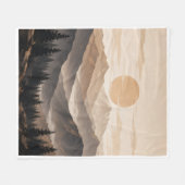 Westerse Rustieke Berghuis Decoratie Fleece Deken (Voorkant (Horizontaal))