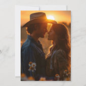 Westerse Rustieke Moderne Cowboylaarzen Foto  Save The Date (Achterkant)