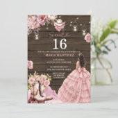 Westerse Rustieke Westerse Sweet 16 Kaart (Staand voorkant)