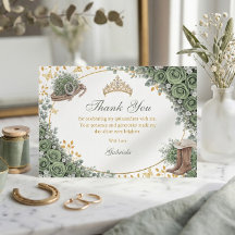 Westerse Salie Groene Roos Gouden Land Quinceañera