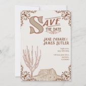 Westerse Save The Date Kaart (Voorkant)