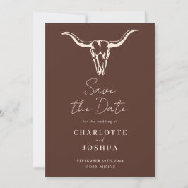 Westerse Save the Date | Rustieke Boho Koeien Sche