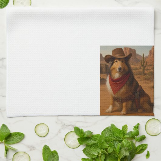 Westerse Sheltie Theedoek (Gevouwen)