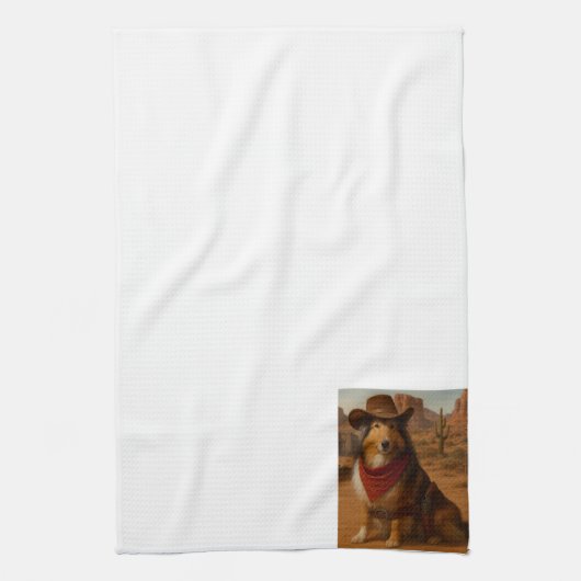 Westerse Sheltie Theedoek (Verticaal)