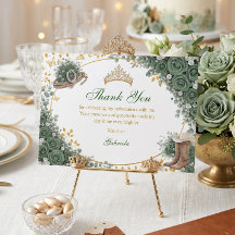 Westerse smaragdgroene gouden land Quinceañera