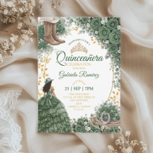Westerse smaragdgroene rozen landelijke Quinceañer