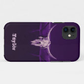 Westerse stierenschedel paarse oude rustieke Case-Mate iPhone case (Achterkant (horizontaal))