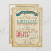 Westerse stijl ansichtkaart uitnodiging (Voorkant / Achterkant)