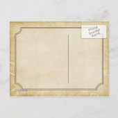 Westerse stijl ansichtkaart uitnodiging (Achterkant)