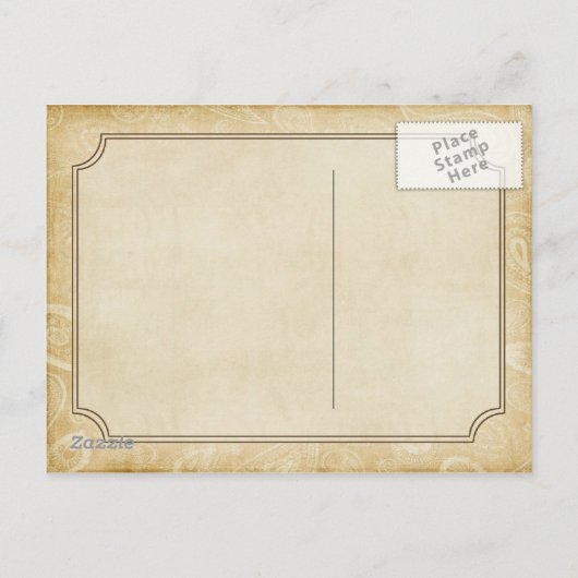 Westerse stijl ansichtkaart uitnodiging (Achterkant)