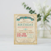 Westerse stijl ansichtkaart uitnodiging briefkaart (Staand voorkant)