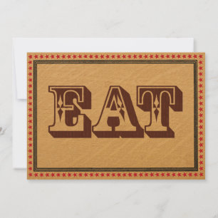 Westerse stijl ontvangstpartyDiner Menu Kaart