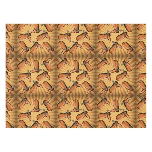 Westerse tafelkleed cowboylaarzen (Voorkant (Horizontaal))