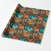 Westerse Thanksgiving  Cadeaupapier (Uitgerold)