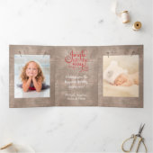 Westerse Thema Houten 4 Foto Sjabloon Kerstmis (Binnen)