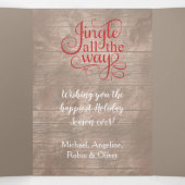 Westerse Thema Houten 4 Foto Sjabloon Kerstmis (Binnenkant midden)