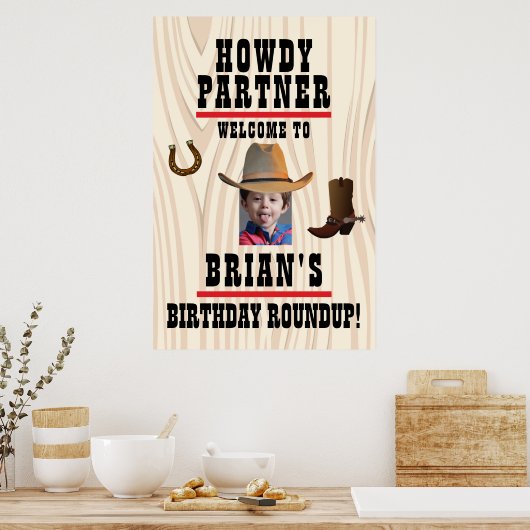 Westerse Thema Poster met Foto (Keuken)