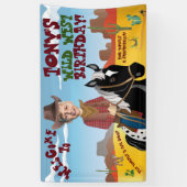 Westerse thema verjaardag op maat vinyl bord banne spandoek (Verticaal)