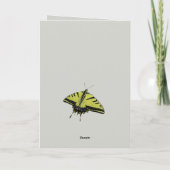 Westerse Tijgerzwaluwstaartvlinder & blad  Kaart (Achterkant)
