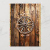 Westerse touw wagenwiel metson glas lichtslingers  menu (Achterkant)