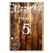 Westerse touw wagenwiel metson glas snoerlichtjes kaart (Voorkant)