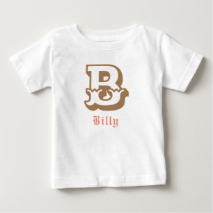 Westerse trots gepersonaliseerde monogram baby t-s