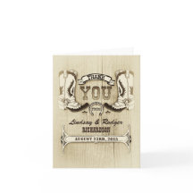 westerse trouw-cowboylaarzen bedankkaarten