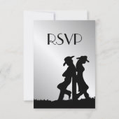Westerse trouw-RSVP RSVP Kaartje (Achterkant)
