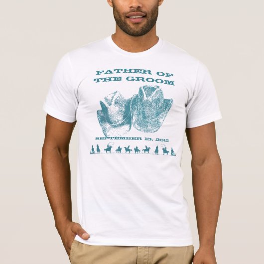 Westerse trouwfeest T-shirts voor de vader van de (Voorkant)